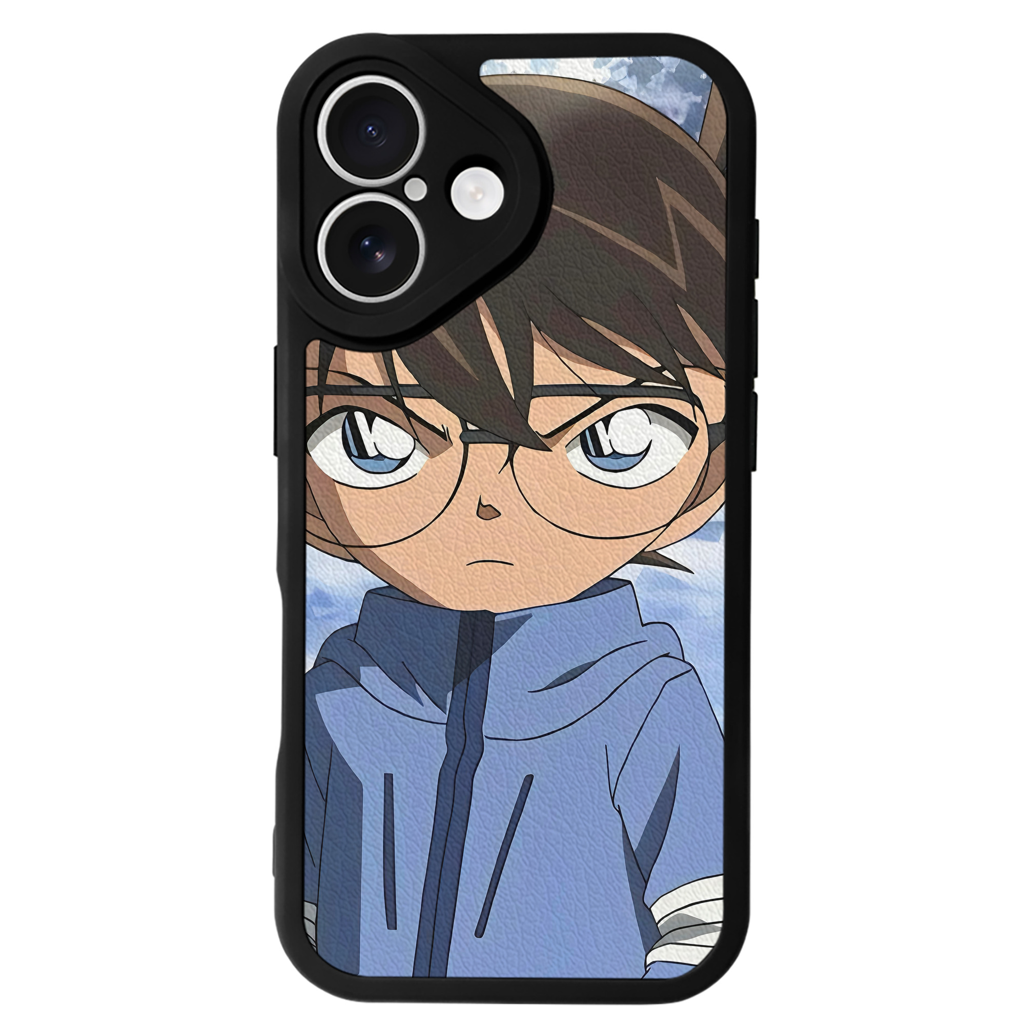 （画像用） 名探偵コナン Detective Conan 【iPhone 16シリーズ対応】シリコンスマホケース（レザー調） 材質：シリコン